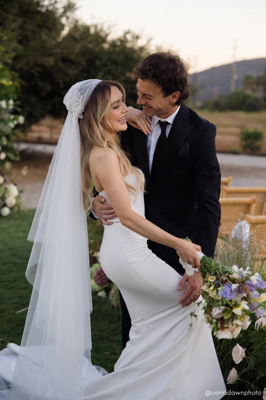 DEAR ROMEO | Juliet Cap Wedding Veil | Chapel Length