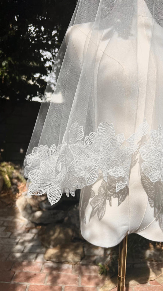 MARRY YOU | Floral Embroidered Veil